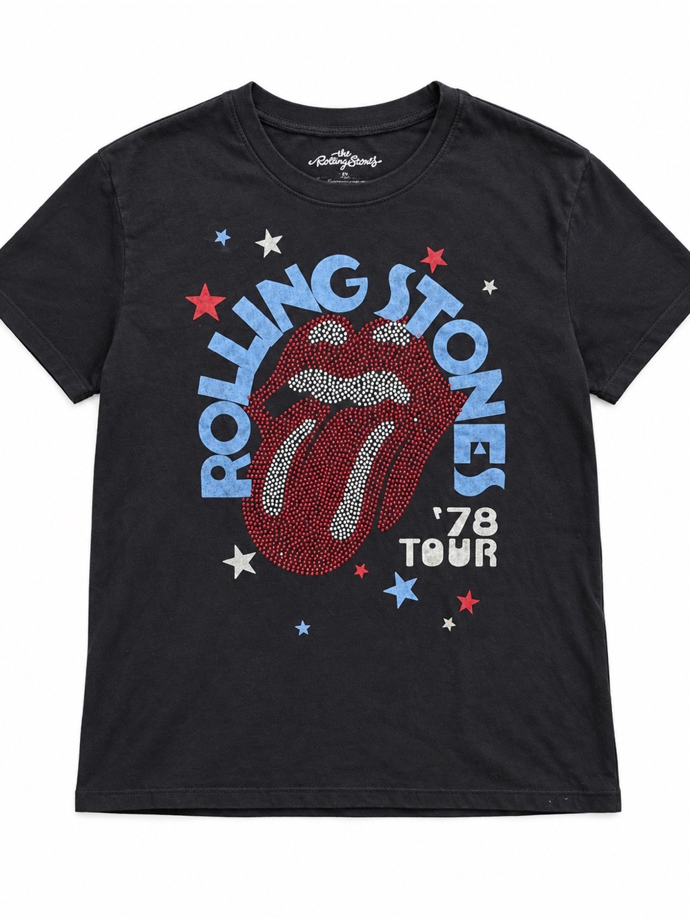 The Rolling Stones ’78 Tour graphic T-shirt, size Medium (8–10).